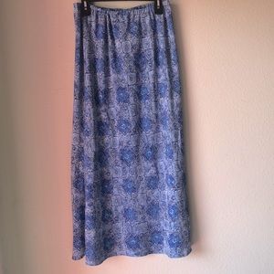 Long blue skirt